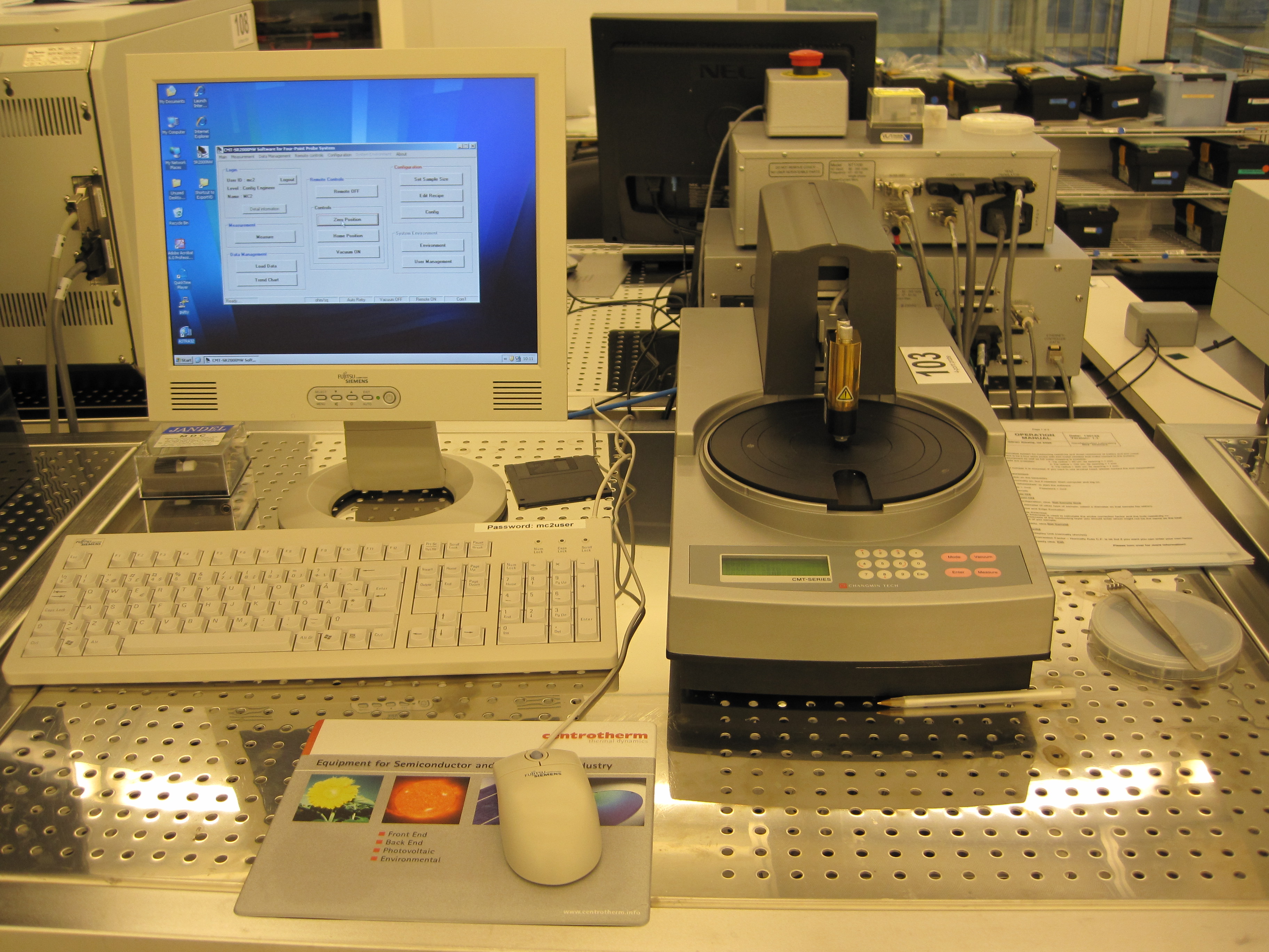 Picture of 4-point probe - CMT SR2000N