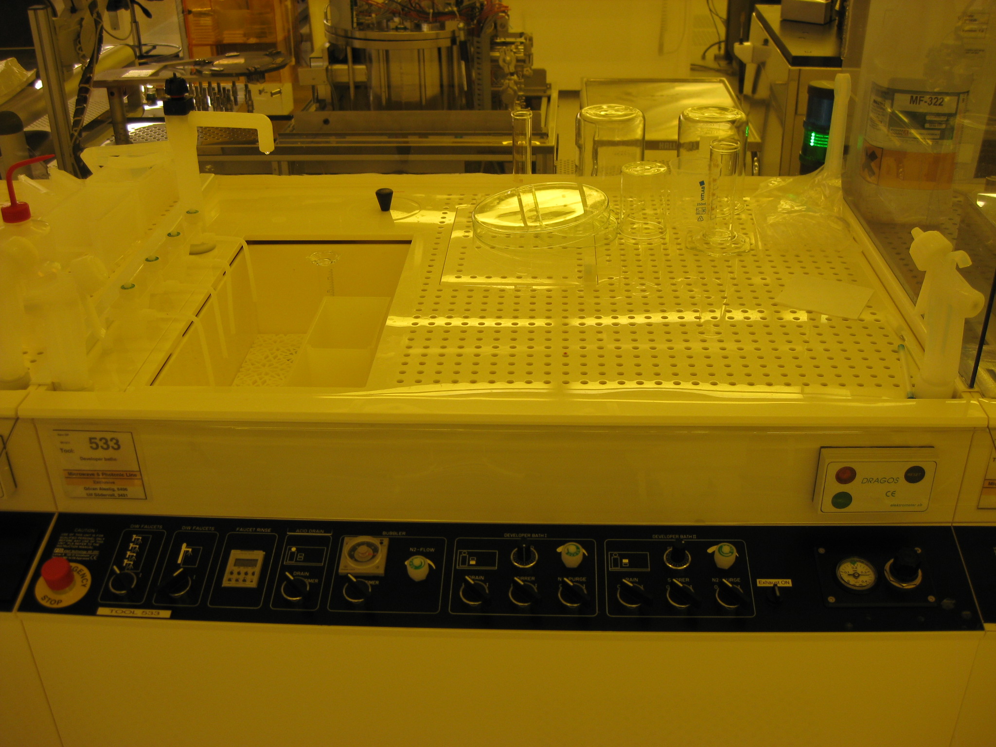 Picture of Wet Bench - Acid & Base - Developer Work - Microwave line